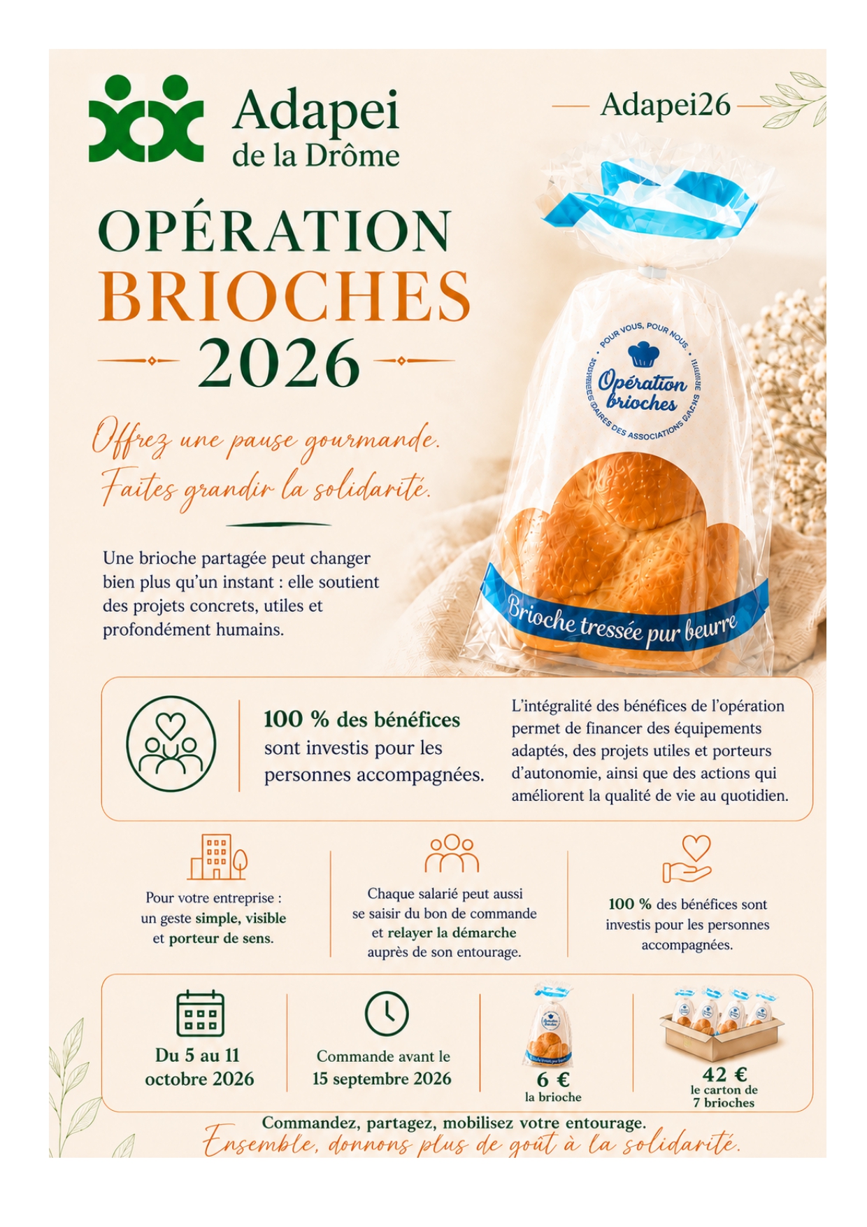 Opération Brioches avec l'ADAPEI