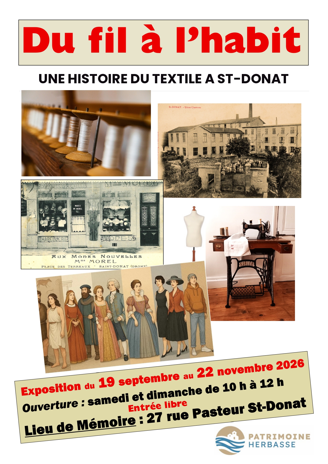 Exposition : Du fil à l'habit